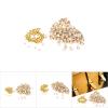 100 Sets Crystal Rivets Rhinestone Rivets Studs, 12mm White Clear Crystal Rivets Rapid Rhinestone Stud Spots Studs for Leather Craft DIY Making(Gold) view 4