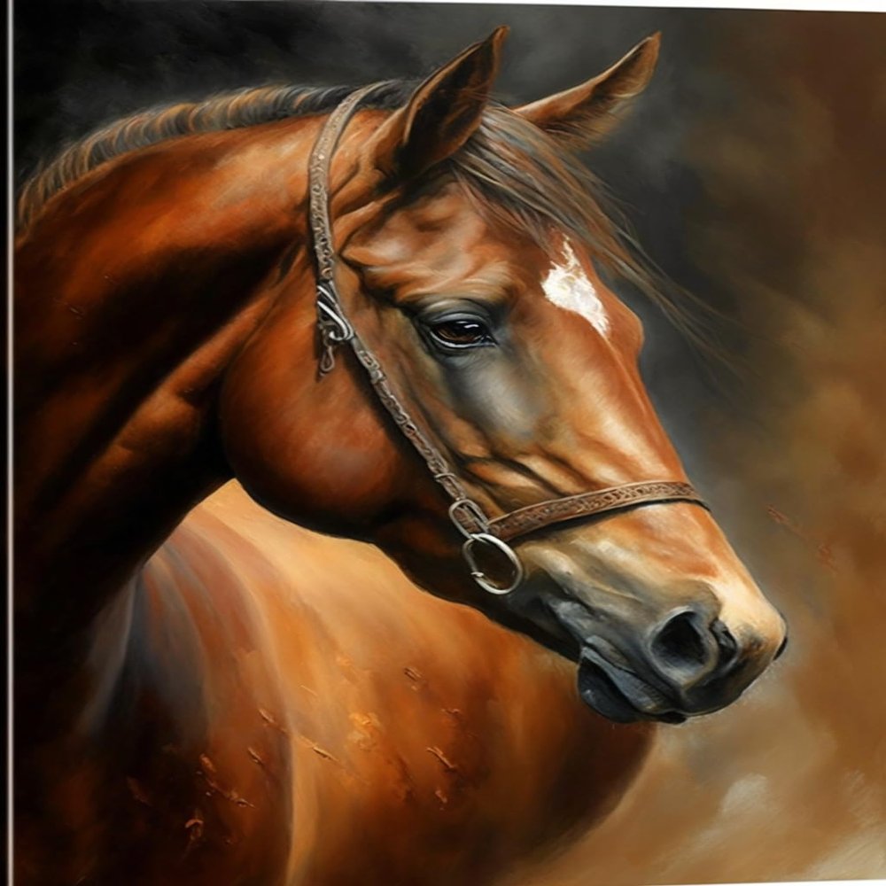 12X16Inch Diamond Painting Kits Hand-Painted Horse, Diamond Painting 5D Full Diamond Embroidery Art for Beginners Handmade Crafts for Wall Decor or Gifts