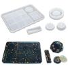5 PCS Rolling Tray Mold for Resin Grinder Mold for Grind and Storage Large DIY Silicone Molds Kit for Epoxy Resin Casting view 1
