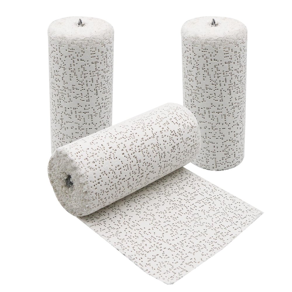 Plaster Cloth Bandages 3 Rolls White Plaster Cloth Gauze Bandage Rolls 6 Inch for Craft Belly Cast Mask Making Art Belly Casting
