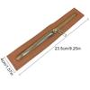Queenbox 1.5x9.2in Synthetic PU Leather Zipper, Metal Coil Tape Pull Tab Slider for Sewing Garment Bag Repair, White view 2