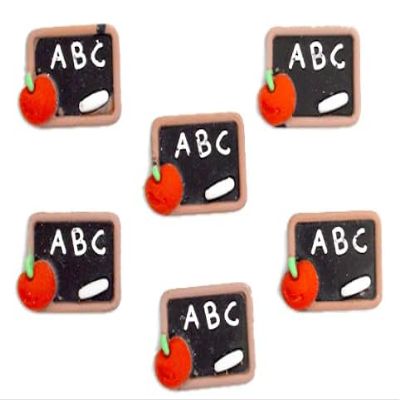 Chalk Board Embellishments by Dress It Up Buttons and Embellishments - 6 Pieces