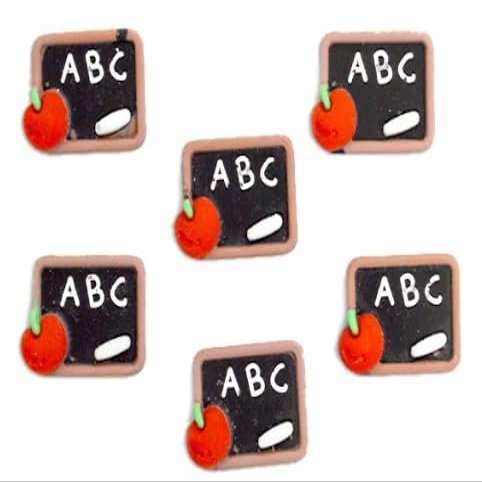 Chalk Board Embellishments by Dress It Up Buttons and Embellishments - 6 Pieces