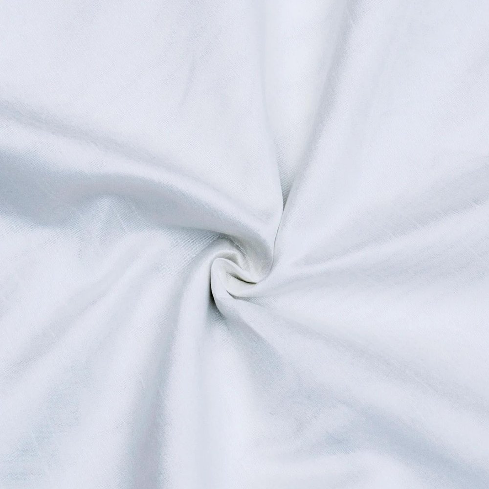 Fabric Mart Direct White Faux Silk/Art Silk Fabric By The Yard, 14 Continuous Yards 42 inches Width Slubeed Faux Silk Solid Color White Wholesale Upholstery Fabric for Curtains