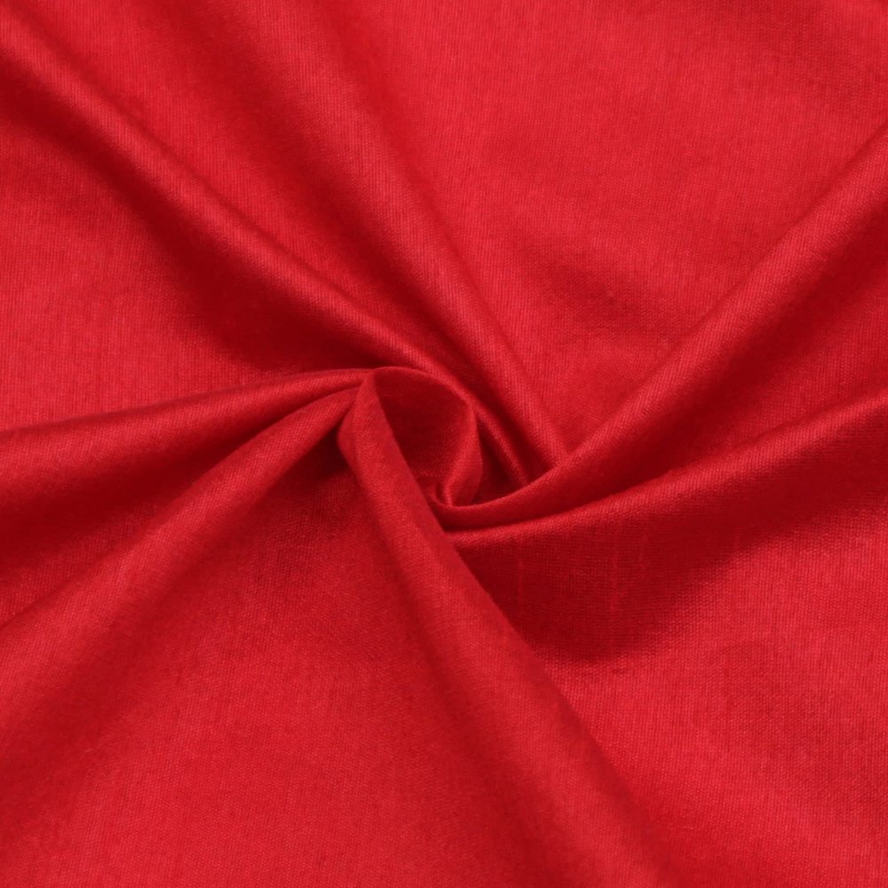Fabric Mart Direct Blood Red Faux Silk/Art Silk Fabric By The Yard, 7 Continuous Yards 42 inches Width Slubeed Faux Silk Solid Color Red Wholesale Upholstery Fabric for Curtains