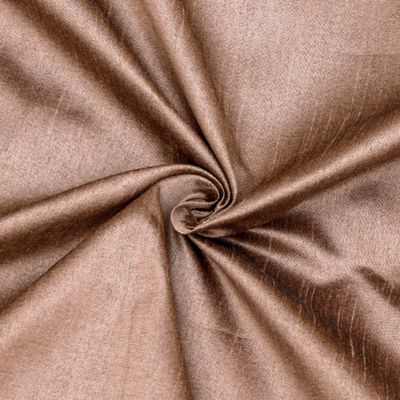 Fabric Mart Direct Copper Faux Silk/Art Silk Fabric By The Yard, 3 Continuous Yards 42 inches Width Slubeed Faux Silk Solid Color Orange Wholesale Upholstery Fabric for Curtains