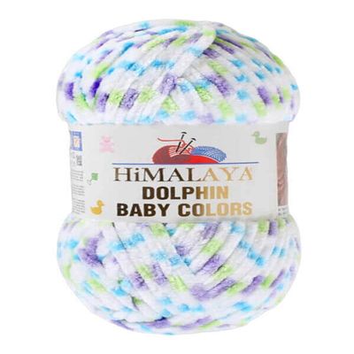 2 Pack/Skeins Himalaya Dolphin Baby Colors, Each Skein 100 Gr/3,5 oz, 120 mt/ 132 yd, Super Bulky Yarn, Blanket Yarn, Velvet Yarn, Knitting Yarn, Amigurumi Yarn, Baby Yarn (80422)