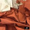 Fabric Mart Direct Rust Faux Silk/Art Silk Fabric By The Yard, 14 Continuous Yards 42 inches Width Slubeed Faux Silk Solid Color Orange Wholesale Upholstery Fabric for Curtains view 3