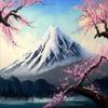 RMSGOZO 5D Japanese Cherry Blossom Diamond Painting Kits - Snowy Mountain Full Round Diamond Crystal Art Craft Kits for Adults and Kids, for Wall Decor & Living Room Decor Gifts (16 X 20 Inch) view 1