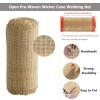 Natural Rattan Cane Webbing Roll for Caning Projects, 14"/16"/18"/20"/24"/36"/40" Width Pre Woven Open Weave Rattan Material, Pole Wrap Rattan Fabric for Furniture, Chair, Cabinet, Ceiling, Basket ( S view 2