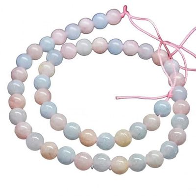 13 inch Strand of gem Multi Aquamarine Round Smooth Multi Color Beads for DIY Jewelry Making. Multi Aquamarine Beads Strand CHIK-STNRD-40291