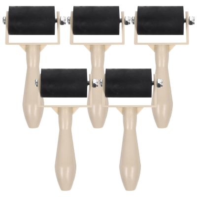 Ciieeo 5 Pcs Brayer Roller Set for Printmaking with Rubber Ink Brayers for Kids Art Projects Stamping Painting and Glue Spreading Tools 3.74X1.96X0.78In Each