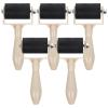 Ciieeo 5 Pcs Brayer Roller Set for Printmaking with Rubber Ink Brayers for Kids Art Projects Stamping Painting and Glue Spreading Tools 3.74X1.96X0.78In Each view 1