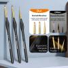Detail Paint Brushes Set, 12PC Miniature Brushes for Fine Detailing & Art Painting, Small Tiny Paint Brush Perfect for Acrylic, Paint by Number, Craft, Models (Black) view 2