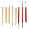Tyenaza 8Pcs DIY Handmade Leather Craft Carving Stylus Tool, 3Pcs Leather Craft Spoon and 5Pcs Double Head Point Drill Pen Kit Set view 1