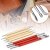 Tyenaza 8Pcs DIY Handmade Leather Craft Carving Stylus Tool, 3Pcs Leather Craft Spoon and 5Pcs Double Head Point Drill Pen Kit Set view 2