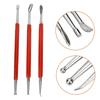 Tyenaza 8Pcs DIY Handmade Leather Craft Carving Stylus Tool, 3Pcs Leather Craft Spoon and 5Pcs Double Head Point Drill Pen Kit Set view 3