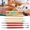 Tyenaza 8Pcs DIY Handmade Leather Craft Carving Stylus Tool, 3Pcs Leather Craft Spoon and 5Pcs Double Head Point Drill Pen Kit Set view 4