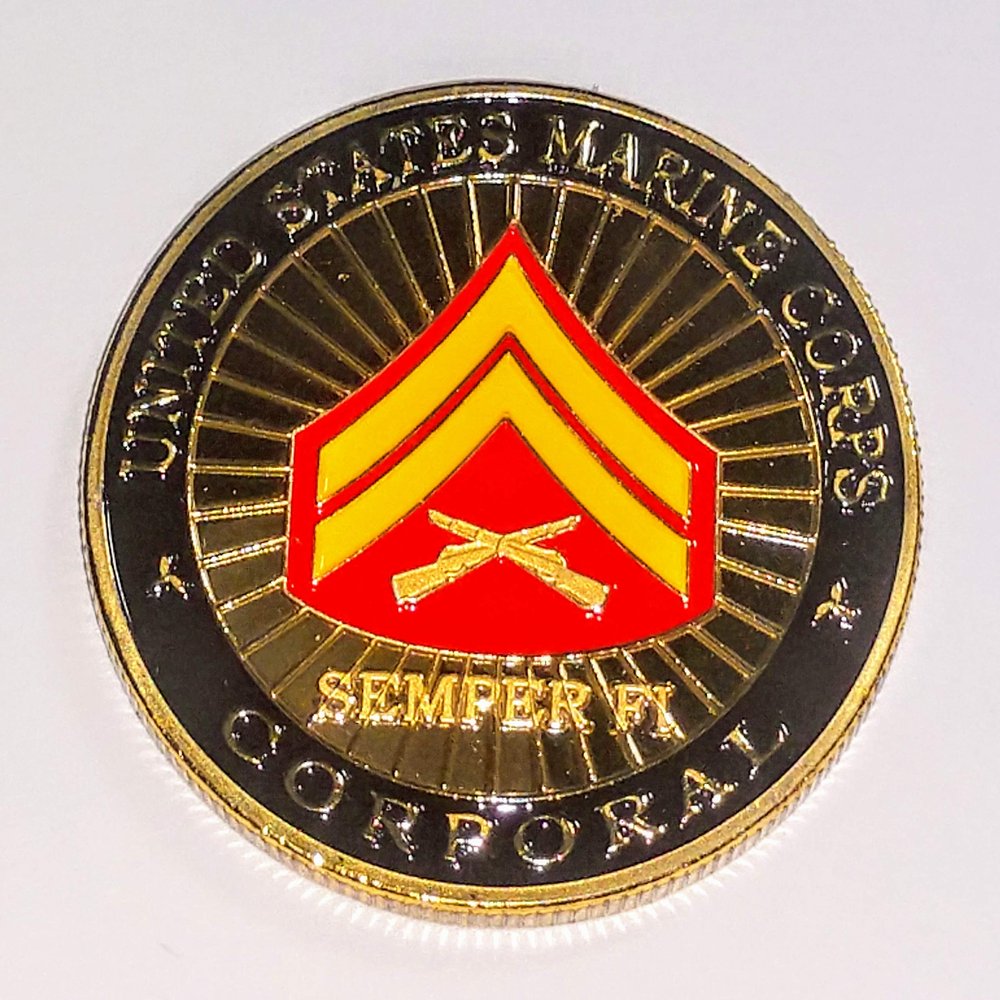 Marine Corps Corporal Military Challenge Honor Coin