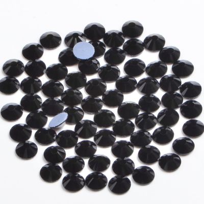 Bymitel Hotfix Crystal Rhinestones Round Gems Iron on DIY Jewelry Making Flat Back for Crafts,Black, 2mm(SS6/2880pcs)