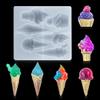 Zayookey Ice Cream Resin Mold 3D Keychain Silicone Molds Epoxy Resin Pendant Casting Mould Key Chain Mold Set for DIY Key Chain Craft Necklace Earring Jewelry Making Ornament (White) view 1