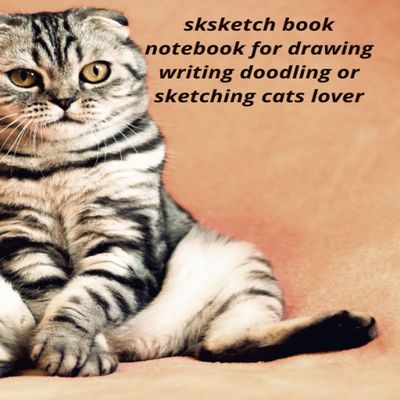 sksketch book notebook for drawing writing doodling or sketching cats lover: 8,5 x 11 inch 21.7 x 27.94 cm 120 pages sketch book Cat chaton design cover