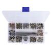 140 Sets 8mm Rhinestone Leather Rivets Kit, Rapid Leathercraft Crystal Tubular Metal Studs with 3 Tools, Clothing Studs and Spikes Kit Crystal Rivets view 1