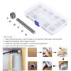 140 Sets 8mm Rhinestone Leather Rivets Kit, Rapid Leathercraft Crystal Tubular Metal Studs with 3 Tools, Clothing Studs and Spikes Kit Crystal Rivets view 2
