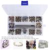 140 Sets 8mm Rhinestone Leather Rivets Kit, Rapid Leathercraft Crystal Tubular Metal Studs with 3 Tools, Clothing Studs and Spikes Kit Crystal Rivets view 3