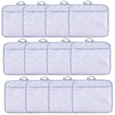 Sublimation Blanks 9"x7" Polyester/Cotton White Pot Holders with Sublimation Pocket DIY Set of 12