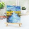 Voittozege 12 Pack 9.5 x 7 Inch Wood Easels Wood Display Canvases Easels Set Easel Stand Tabletop Painting Canvas Tall Display Easels Set for Painting Artist Portable Canvas Photo Sign Holder view 3