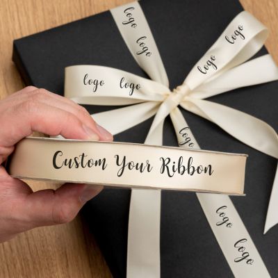 100 Yards Personalized Ribbon-Custom Printed Ribbon-Personalized Ribbon Favors-Personalized Printed Flower Bundle Mouth Bag-Printed Ribbon (50 Yards,20mm)