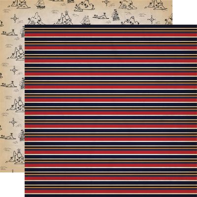 Pirates Double-Sided Cardstock 12"X12"-Scallywag Stripes