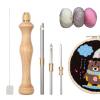 Hoghaki Needle Tool - Embroidery Kit - Wooden Needles, Embroidery Needle Set Craft Needlework Needle for Stitching Applique Embellishment view 1