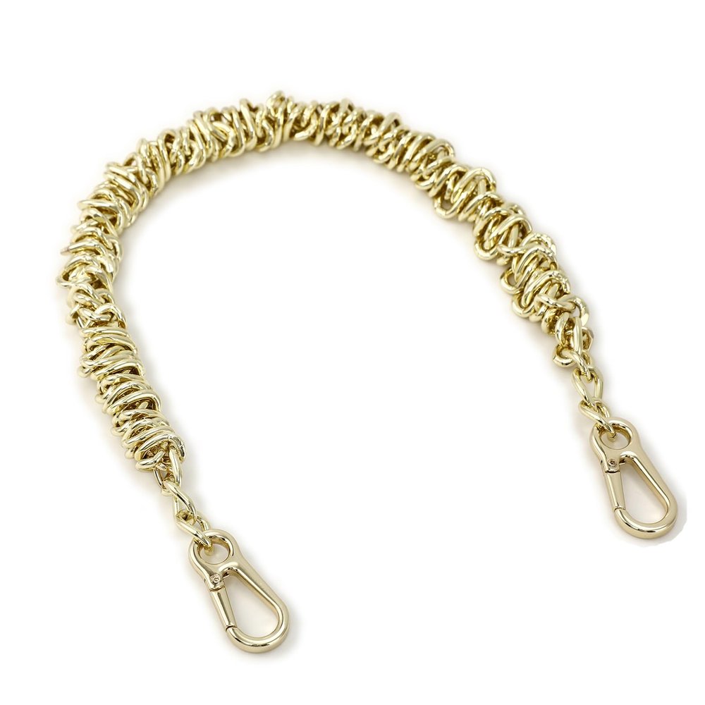 Unique Metal Bag Chains Purse Handles Shoulder Strap Replacement Accessories Charms for Handbags(Light Gold 16 Inch)