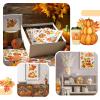BBTO 12 Sheets Thanksgiving Rub on Transfers for Crafts and Furniture Fall Pumpkin Maple Leaf Sunflower Rub on Decals Autumn Stickers for Home Office Paper Wood DIY Crafts, 5.5 x 5.5 Inch view 2