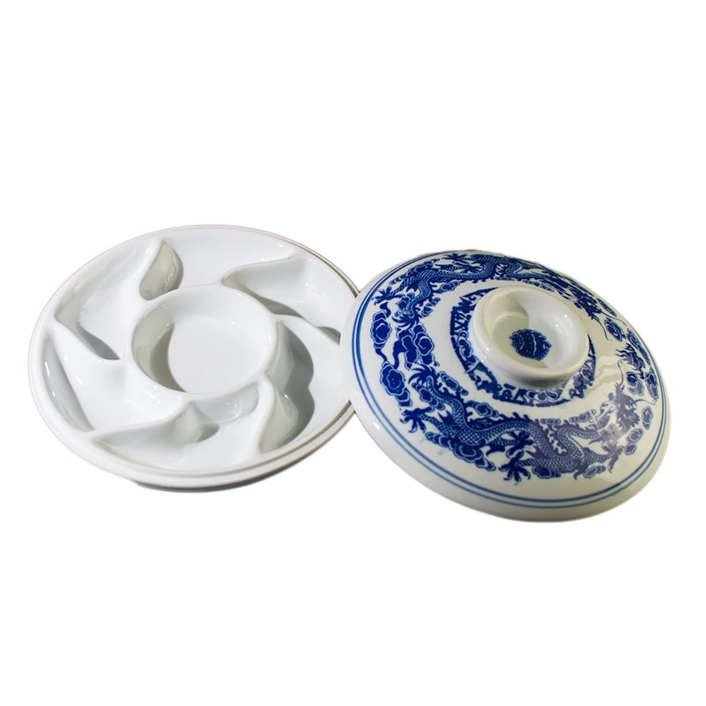 1pcs Jingdezhen Ceramic Color Palette, with Lid, Art Paint Box, Large Plate, Easy to Wash