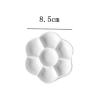 1pc Watercolor Floral Ceramic Palette, Gouache Round Palette, Easy to Clean Art Supplies (Color : 8.5cm) view 2
