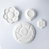 1pc Watercolor Floral Ceramic Palette, Gouache Round Palette, Easy to Clean Art Supplies (Color : 8.5cm) view 4