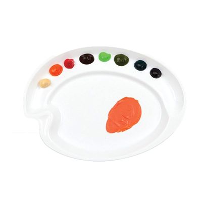 EactEl Plastic Color Palette, Peelable Paint, Watercolor Gouache Color Box Without Cover, Oval/Rectangular Multifunctional Color Palette. (Color : S)