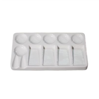 EactEl Ceramic Rectangular Artist Palette, Suitable for Oil Painting, Watercolor, Gouache Mixing Tray