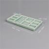 EactEl Ceramic Multi-Grid Palette Watercolor Gouache Pigment Palette Porcelain PlateCheckered Palette (Color : Green) view 2