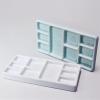 EactEl Ceramic Multi-Grid Palette Watercolor Gouache Pigment Palette Porcelain PlateCheckered Palette (Color : Green) view 3
