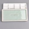 EactEl Ceramic Multi-Grid Palette Watercolor Gouache Pigment Palette Porcelain PlateCheckered Palette (Color : Green) view 4