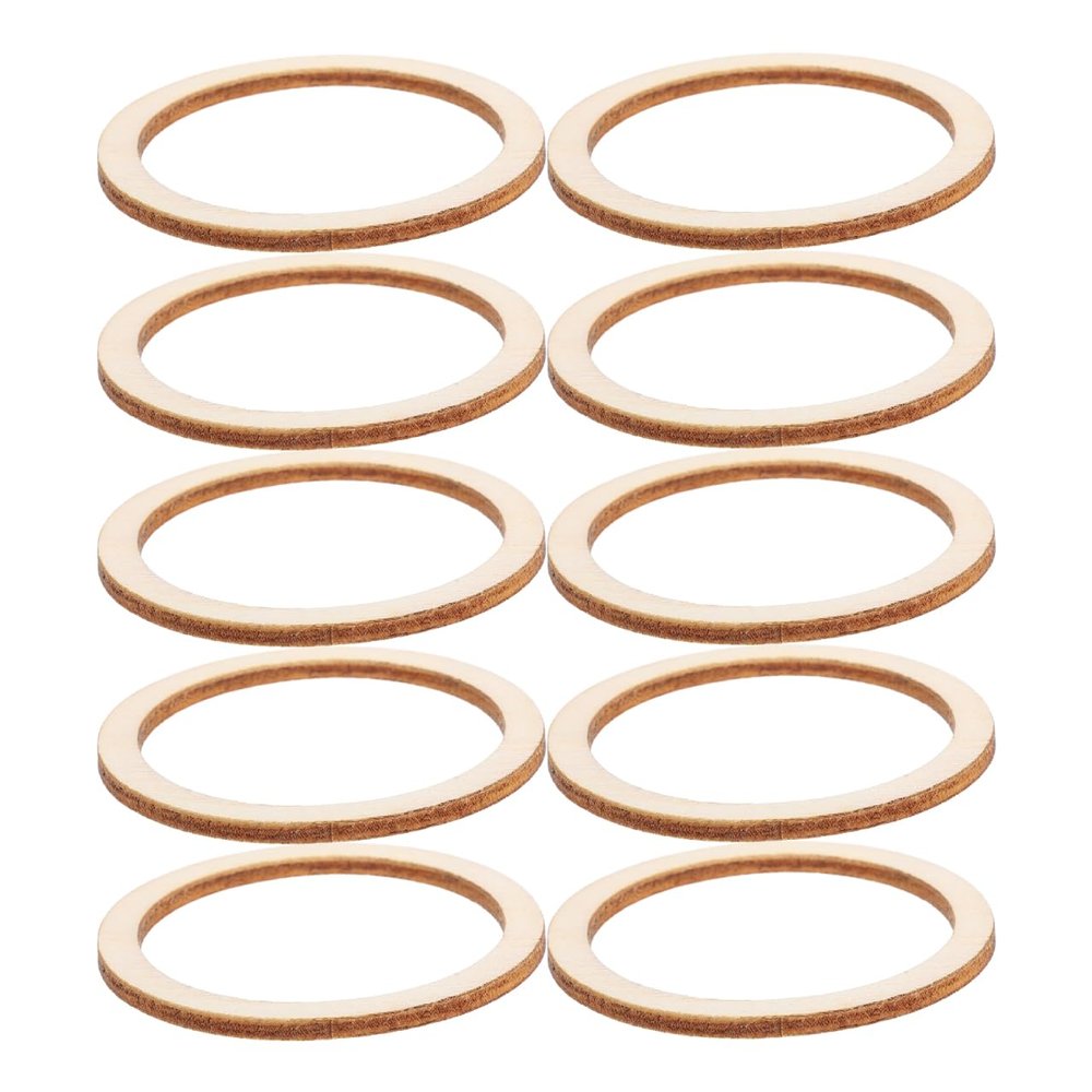 SEWACC 100pcs Wood Frames Flower Decorations Natural Wood Frame Circles for Crafts en Dream Catcher Rings Rings for Crafts DIY Decor Scrapbook Log Chips Dreamcatcher