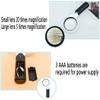 FairUo Magnifyings,Educational Hobby Magnifiers, Handheld 11 Led Lights 5X 20X Double Lens High Magnification Identification Antiques Elderly Magnifying Glass view 3