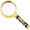 FairUo Magnifyings,Educational Hobby Magnifiers, Golden Dragon Handle Retro Magnifier 10 Times Handheld 20 Times Large Outdoor Old Man Dragon Pattern Handle Archaeology Children Student/Gold/80Mm view 1