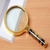 FairUo Magnifyings,Educational Hobby Magnifiers, Golden Dragon Handle Retro Magnifier 10 Times Handheld 20 Times Large Outdoor Old Man Dragon Pattern Handle Archaeology Children Student/Gold/80Mm view 2