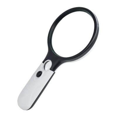 FairUo Magnifyings,Educational Hobby Magnifiers, Lighted Magnifying Glass Double Light Glass Lens Placed Hand-Held Large Mirror 45 Times Magnifying Glass Old Man Reading