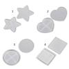 Heart Round-Star Silicone Resin Mold Coaster Shaker Epoxy Molds Quicksand Frame Cup Mat Resin Casting Mold Ideal-Gift Cup Mat Quicksand Epoxy Molds Gift For Crafters view 3